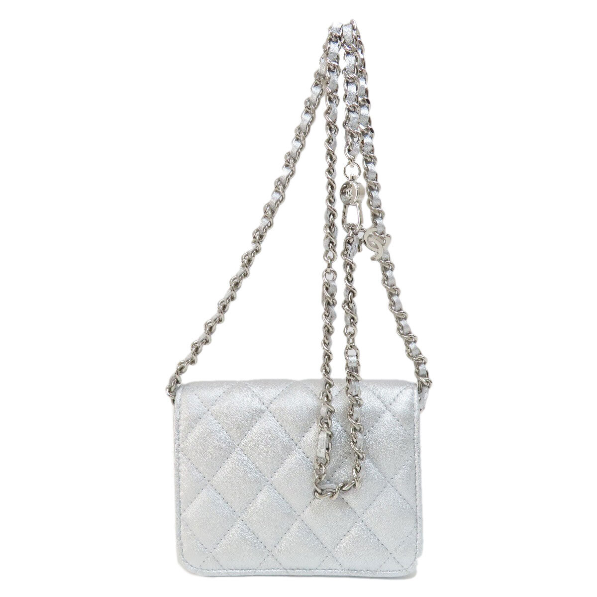 ショルダーバッグ・ポシェット × ヴィンテージ(中古) Chanel Chain Shoulder Bag AS3480 Chanel Mini Chain Shoulder Star Matelasse Metal Fittings Bag