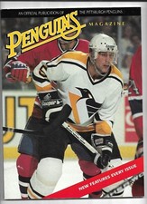 April 28, 1995 Penguins vs Bruins Hockey Program----Samuelsson