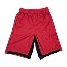 Nike Trophy Dri Fit Big Kids' Boys' XL Training Shorts Red Black Polyester EUC