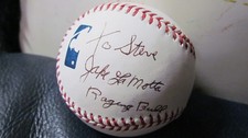 Jake LaMotta Raging Bull signed Baseball JSA Certified