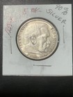 1939 F Germany 5 Reichsmark Silver Coin 90% Paul von Hindenburg Stuttgart Mint — photo 1