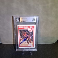 1989-90 Fleer Dominique Wilkins Atlanta Hawks #7 Auto BAS 00018640350