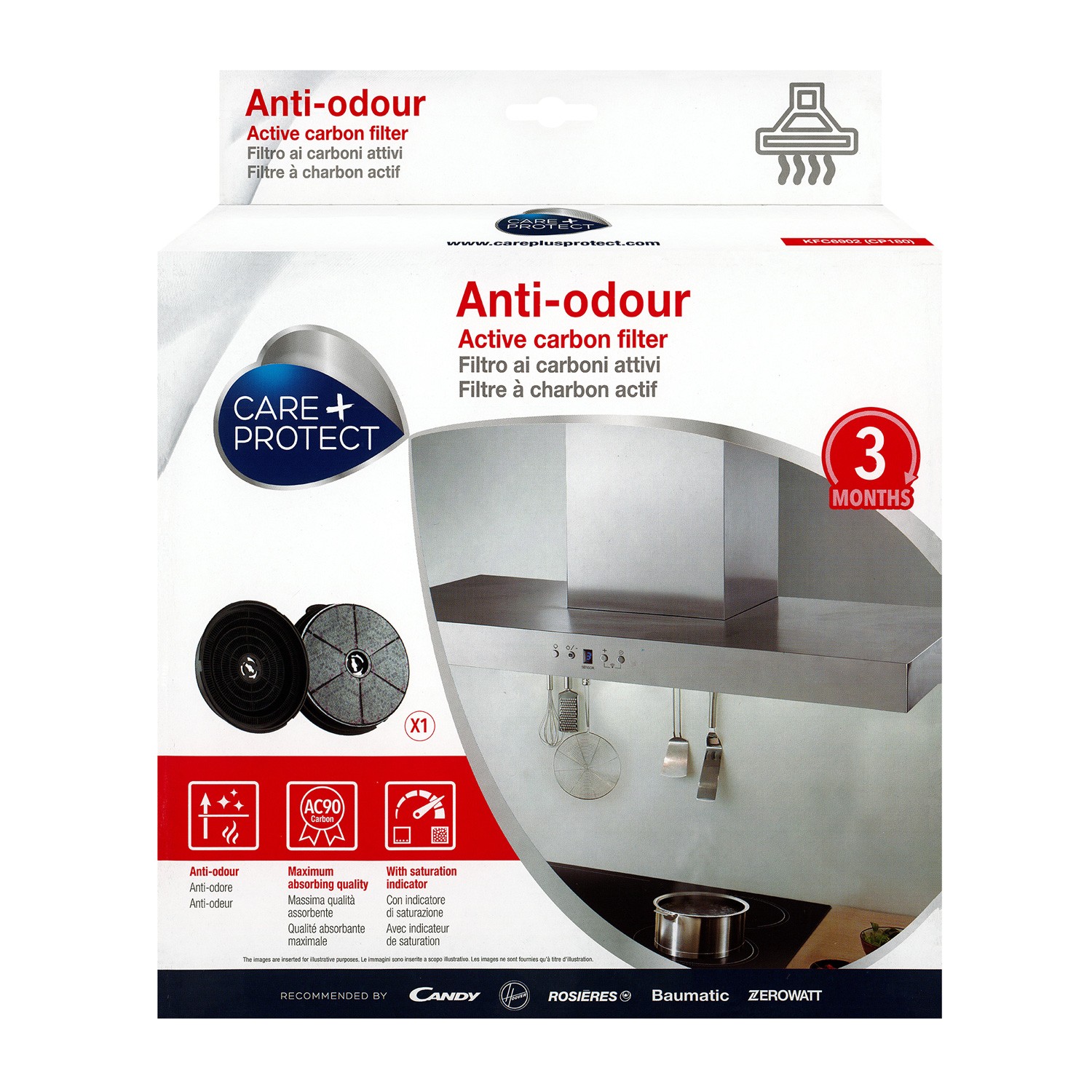 Hoover RHP67000LIN, RHT6800IN Cooker Hood Extractor Charcoal Carbon Filter