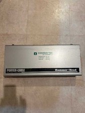 Cassetta degli attrezzi vintage PORTER CABLE testa di martello valigetta in metallo - SOLO SCATOLA - NO ATTREZZI