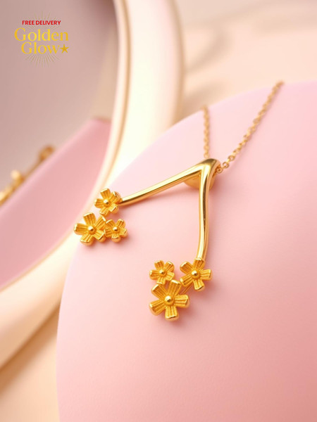 Alternate view of Dainty Ring Holder Necklace 18k Gold Plated Pendant 3-5 Sizes Tiny Wishbone Ring