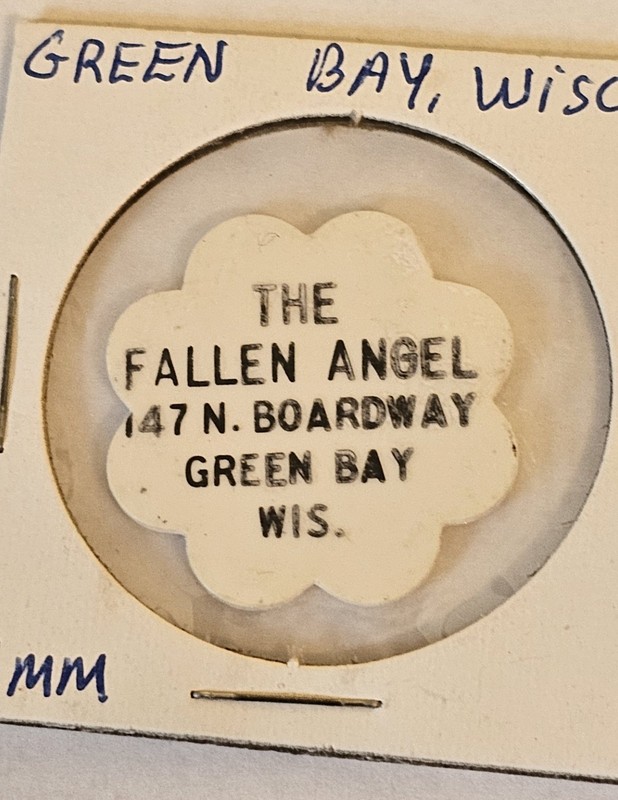 Fallen Angel Bar Green Bay WI Plastic Good For Token #3597