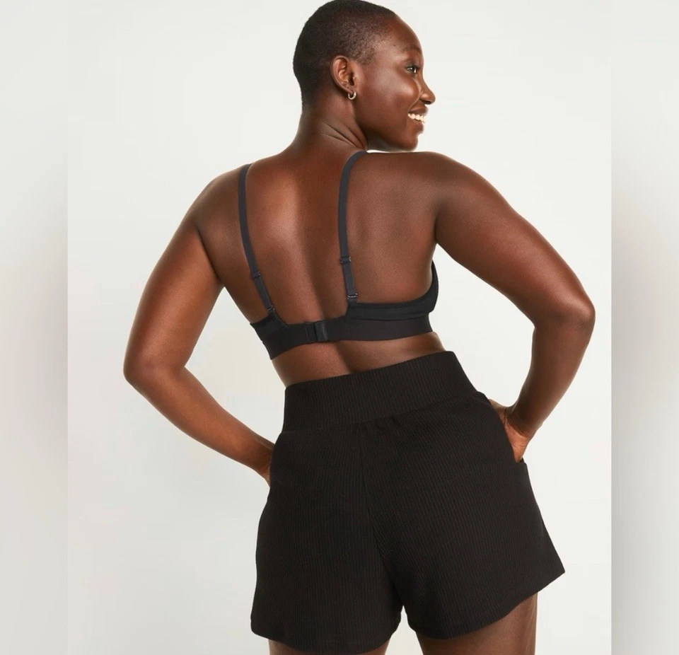 NWT Old Navy Women’s Mesh V-Neck Bralette Top Bralette Bra Black XL XLarge - Image 4 of 4