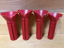 VTG Lot Of 4 Counters Red Plastic Funnel Tubes Sorter Trays (Read Desc)