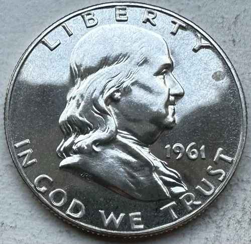 1961 Proof Franklin Half Dollar 90% Silver-INV#8698