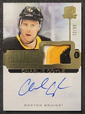 2022-23 UPPER DECK THE CUP #SP-CC CHARLIE COYLE SIGNATURE MATERIALS 72/99 BOSTON