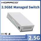 HORACO 2.5GbE Managed Switch 8 Port 10G SFP+ Uplink Web Management Fanless