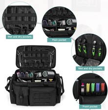 Barber Hairdresser Bag Supplies Bag with Adjustable Dividers, Barber Tools St...