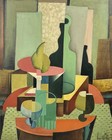 American Abstract Cubist Still Life Oil Painting Woman Artist Henrietta King