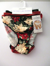 Jockey No Panty Line Microfiber stretch Bikini panties 3 pair size 7/L