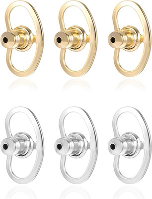 6Pcs Earring Backs for Droopy Ears, Locking Bullet Earring Support Lifter Replac