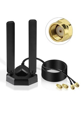 Eightwood WIFI 6E Antenne, 5G Antenne,WLAN 6, Sehr hohe Reichweite, 200cm Kabel