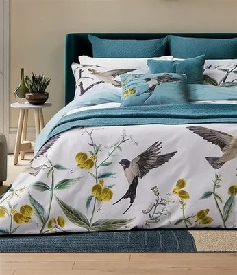 NWT Ted Baker London Kingfish Bird Botanical KING Comforter 3 Pc Set Queen