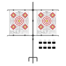Highwild Adjustable Steel Paper Target Stand with 8 Clips