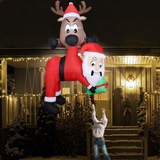 7.2FT H Christmas Inflatable Decoration, Light Up Air-Blown Reindeer H
