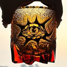 Whiskey Glass Japanese Style Carved Crystal Glasses Edo Kiriko Hand Cut to Clear