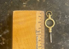 Brass Victorian Pocket Watch Key 1880