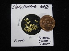 CALIFORNIA GOLD NUGGET HIGH PURITY 1.000 GRAMS HISTORIC SUTTER CREEK AREA 4758.52 per troy oz