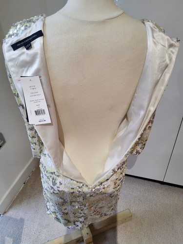 French Connection Short Sequin Cocktail Party Cruise Dress BNWT Size UK 10 - Picture 18 of 24