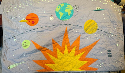 Crate And Barrel Glow In The Dark Space Full Quilt Crate&Kids Retired 84x66 in