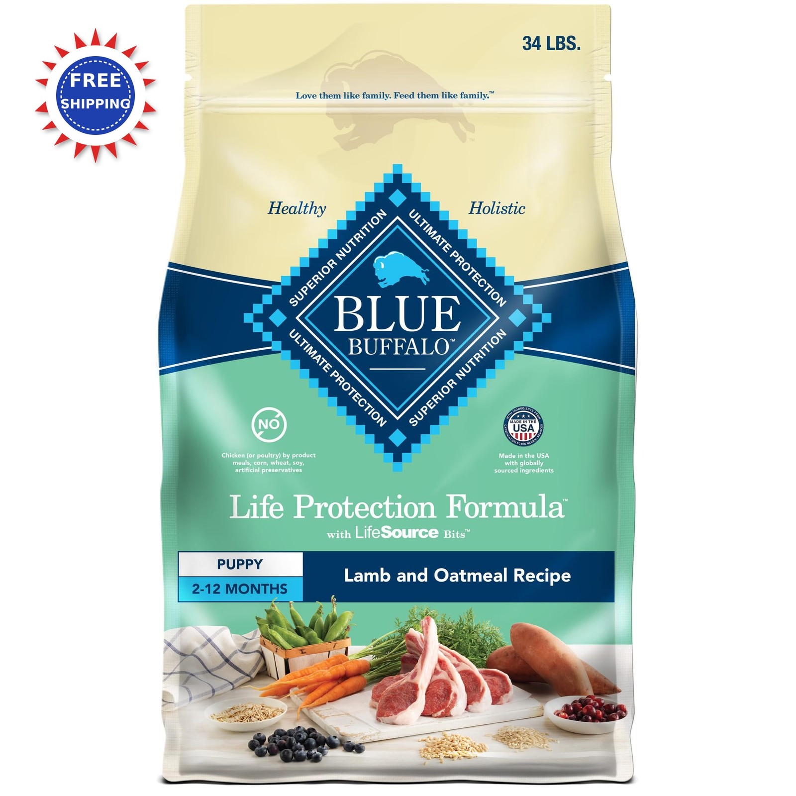 Lamb Oatmeal Recipe 34lb