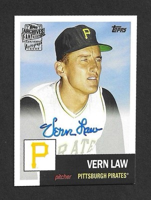 VERN LAW 2016 Topps Archives Auto Pirates