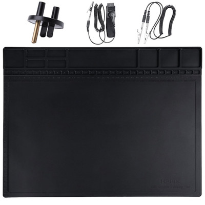 Premium Heat Resistant 932°F anti Static Mat, HPFIX ESD Mat with Grounding Wire,