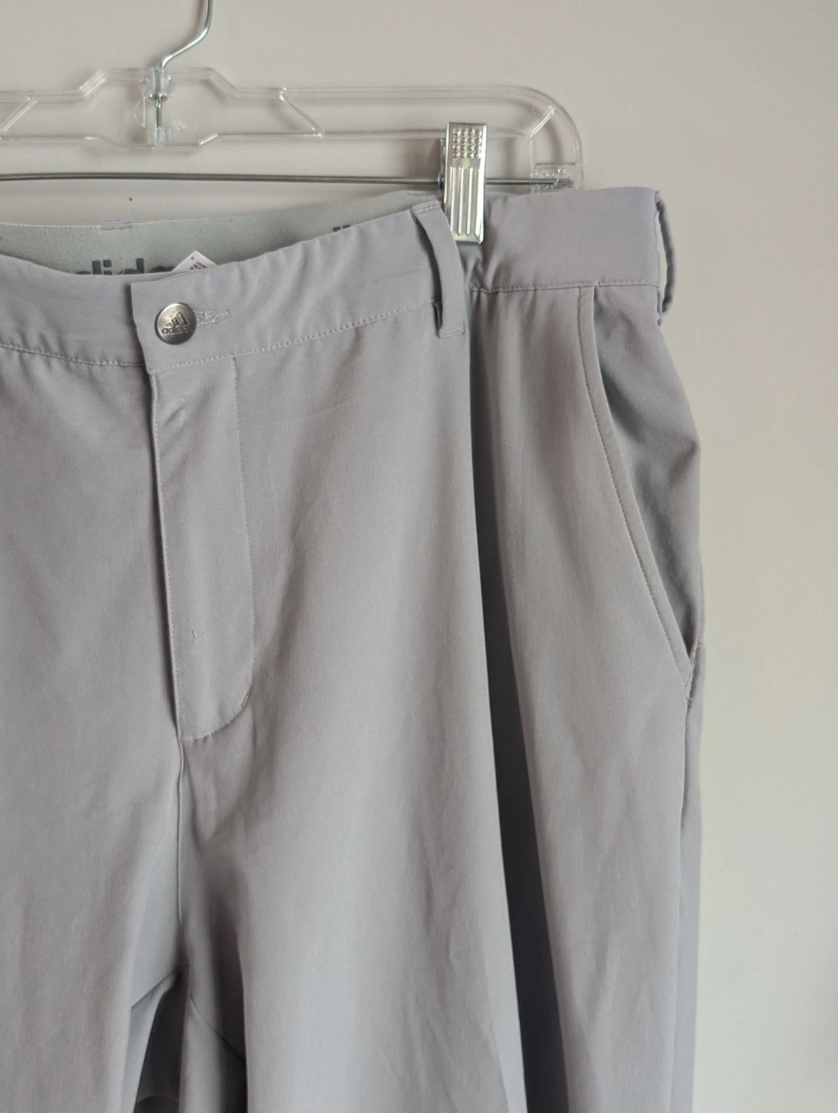 Adidas Ultimate 365 Golf Pants Men’s 38x30 Gray Flat Front Performance Stretch