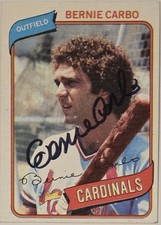 1980 Topps Bernie Carbo Auto Card #266 Cardinals Baseball Vintage Signed MLB
