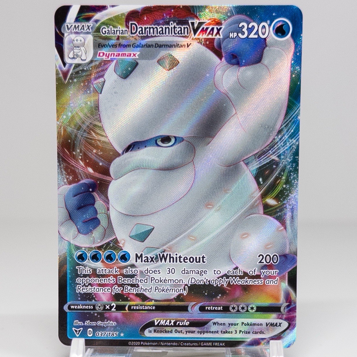 Galarian Darmanitan VMAX 37/185 Ultra Rare Vivid Voltage Pokemon LP
