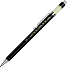 Koh-I-Noor Toison d'Or Lead Holder with Clip, 2mm 1 Count (Pack of 1), Black 