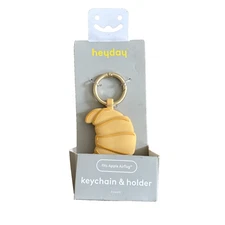 heyday Apple AirTag Keyring Croissant Silicone Carabiner Holder NEW