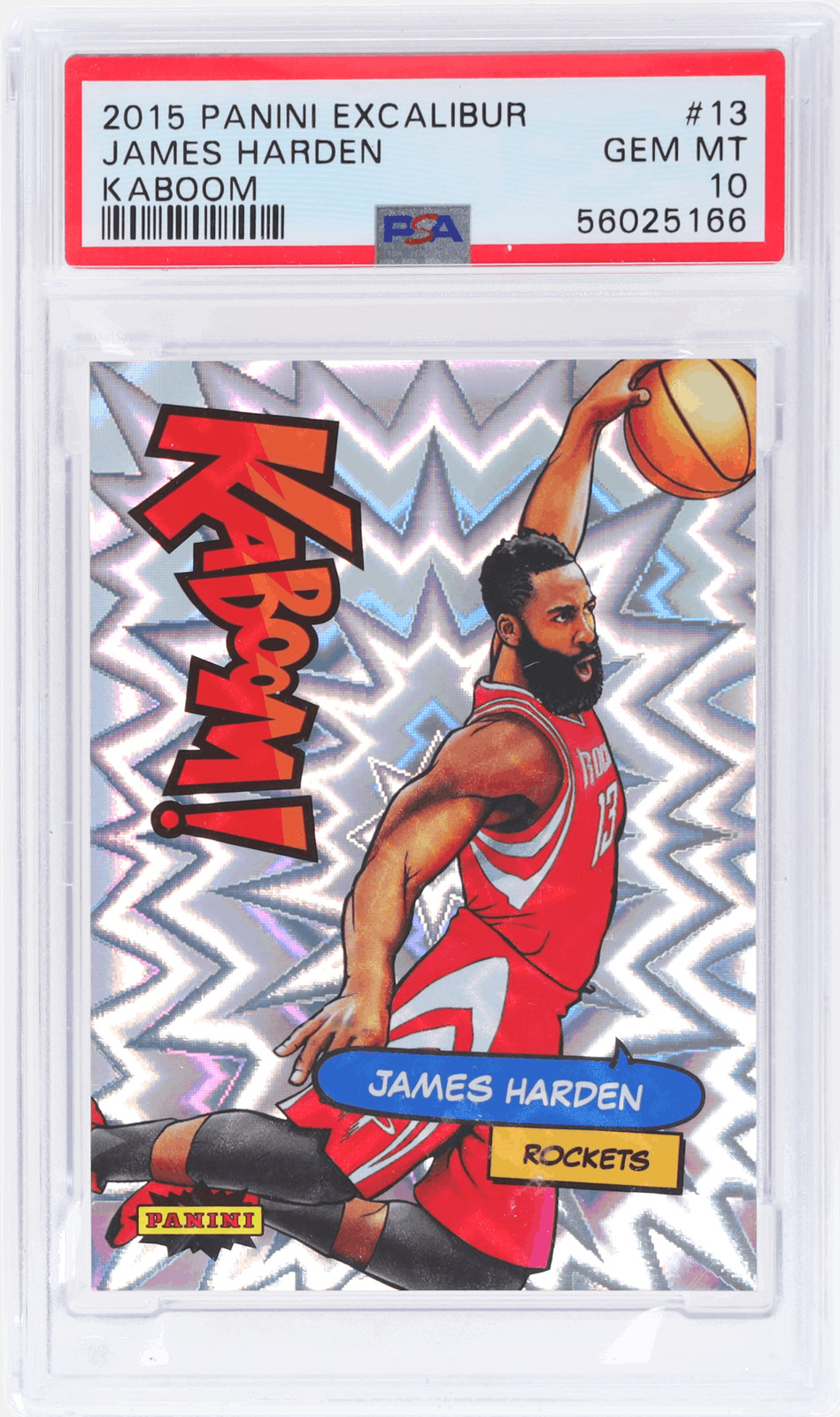 2015 Panini Excalibur James Harden Kaboom! #13 PSA 10