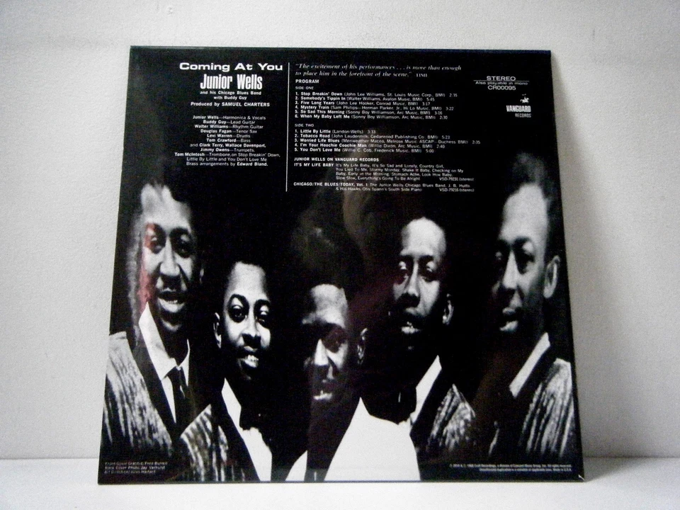 JUNIOR WELLS LP Coming at you 1968 Craft Recordings RE 180 gram  vinyl SEALED! - Image 2 of 2