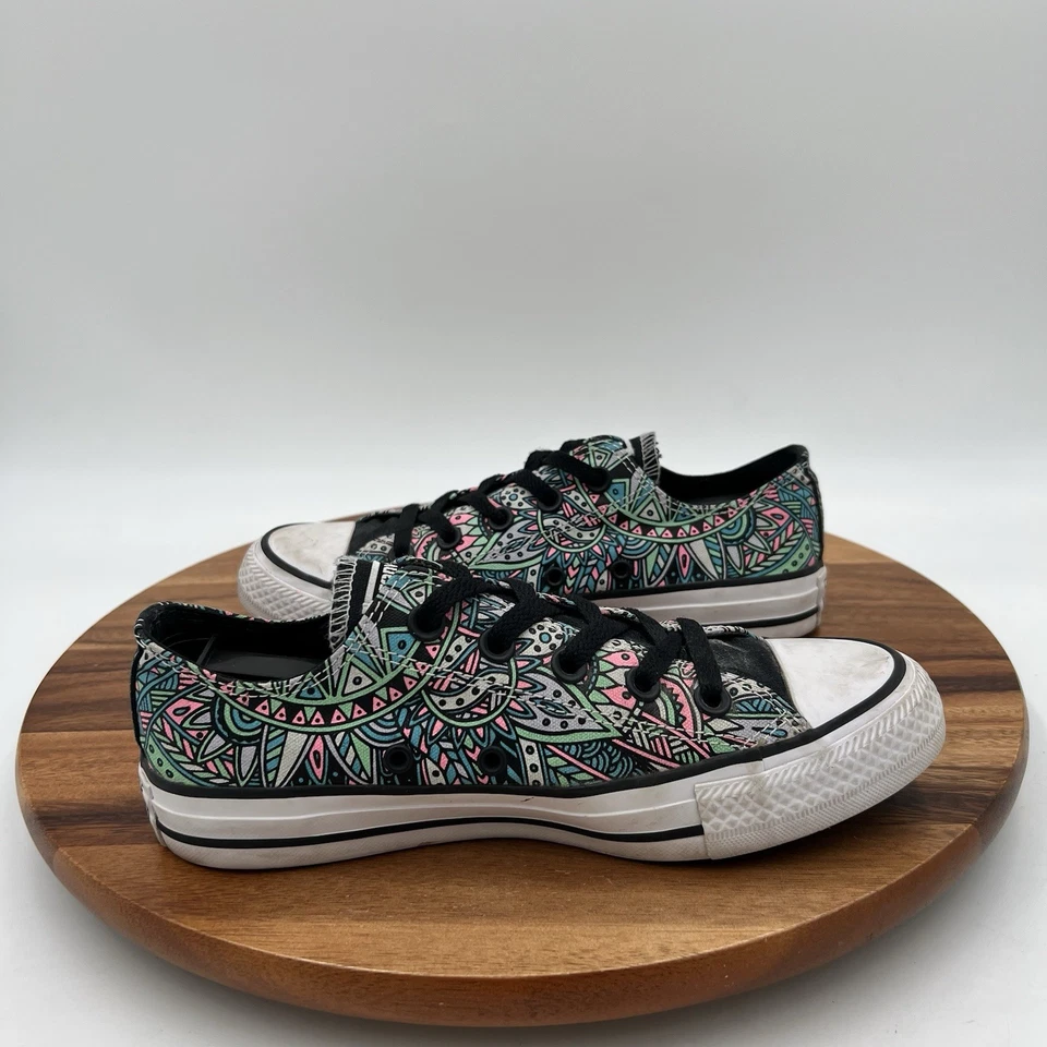 Tênis Converse Feminino CTAS Baixo Azul Verde Preto Rosa Paisley Tamanho 6 - Imagem 4 de 4
