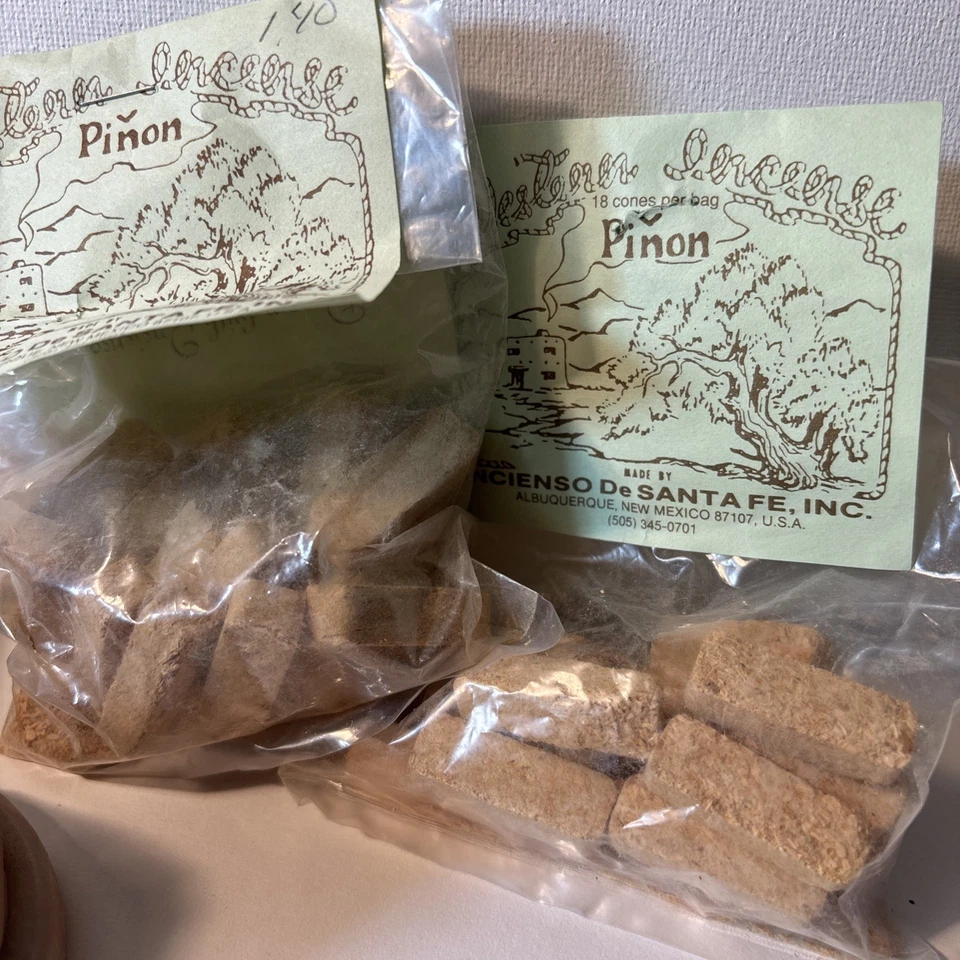 Quemador de tipi vintage RARO INCIENSO DEL OESTE recuerdo años 60 piñón Foto 3 de 4