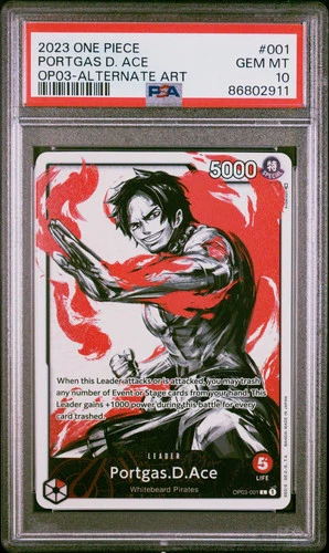 2023 One Piece Op03-Pillars Of Strength Portgas D. Ace Alternate Art PSA 10 #001