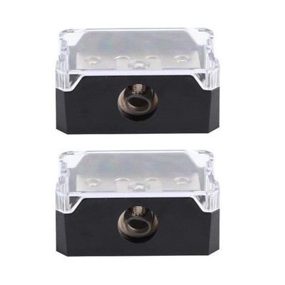 2Pcs Power Ground Amp Distribution Block Equipped with an Anti-corrosion cover