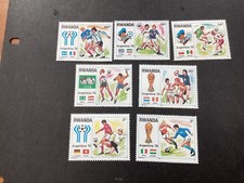 ICOLLECTZONE Rwanda 879-84 XF NH  Soccer (E000-201)