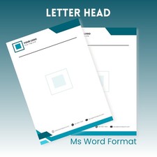Letterhead Design MS WORD Format A4 Size For Your Business