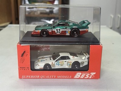2 car lot 1:43 MODEL BEST race cars #4 #53 LANCIA BETA MCARLO 1980 #9164 #9182