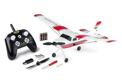 Carson RC Sportflugzeug 2.4 GHz 100% RTR rot 500505033 Schulterdecker Flieger