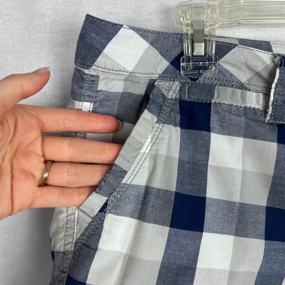 Pantalones Cortos Vintage Aeropostale Juniors 11 Y2K Tiro Bajo Micro Mini Cuadros Preppy Foto 2 de 4