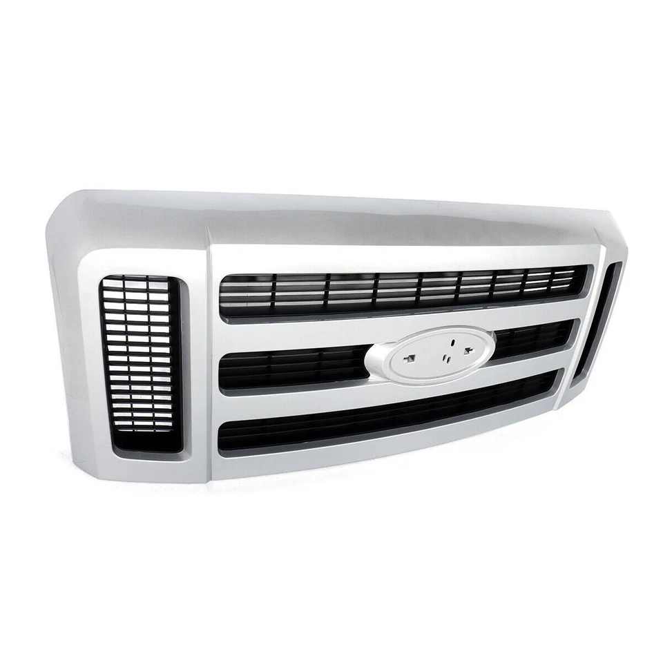 Front Grille Assembly For 2008-2010 Ford F-250 F-350 F-450 Super Duty Chrome - Imagem 3 de 4