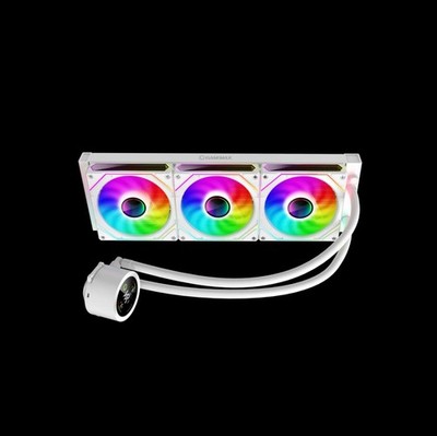 GAMEMAX 360 Digital WH, Liquid CPU Cooler 360mm Addressable ARGB Pump Fans 290W