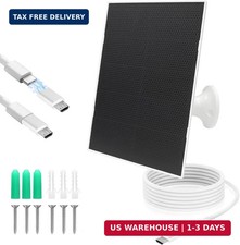 4W Solar Panel for Security Camera,Type C Micro Solar Panel Charger for Recharge